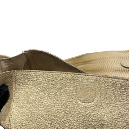 Used CÉLINE Seau Sangle Medium Shoulder Bag Beige GHW