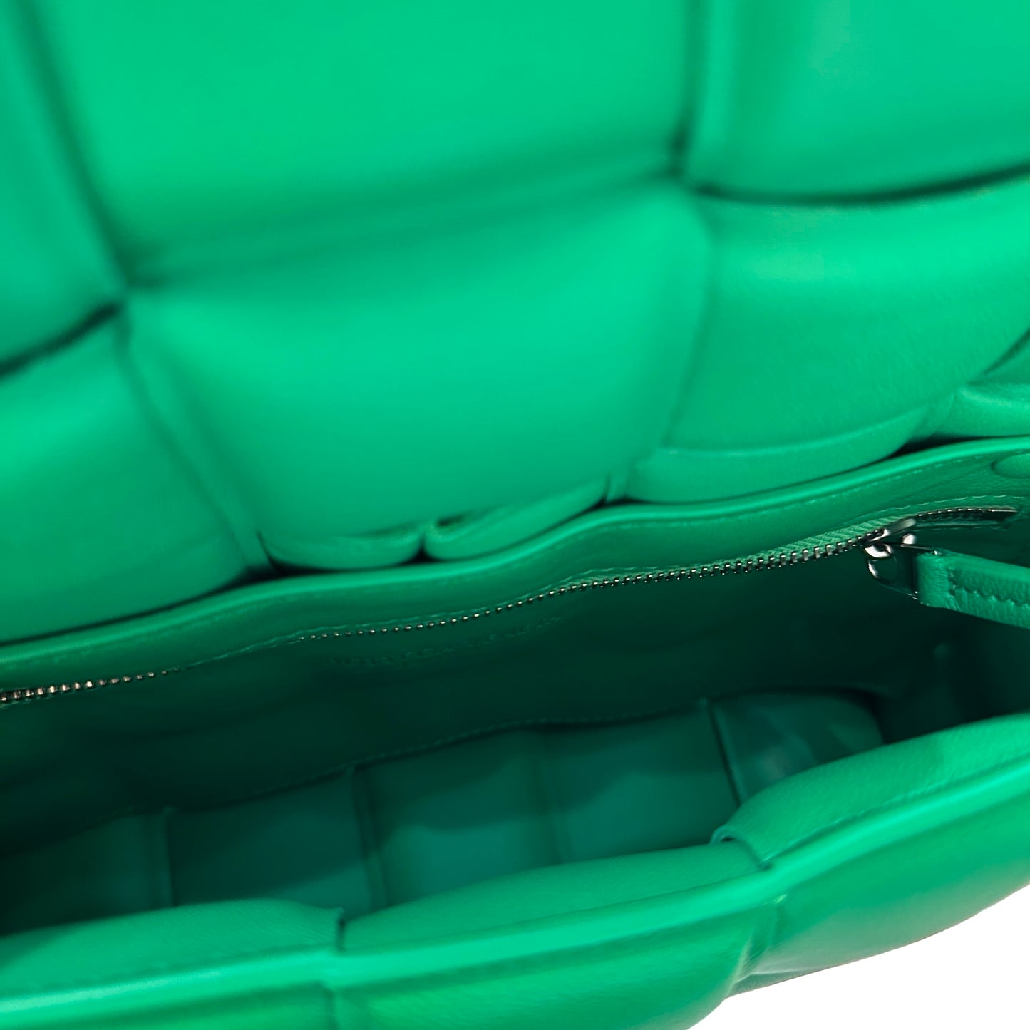 Used Bottega Veneta Calfskin Leather BV Cassette Camera Shoulder Bag Green PHW