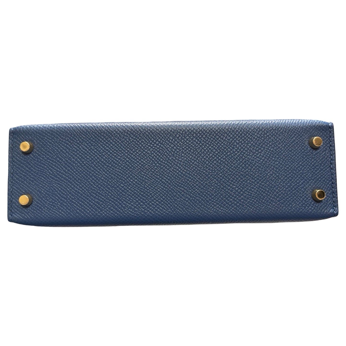 Used HERMÈS Mini Kelly II Two Way Shoulder Bag Blue GHW
