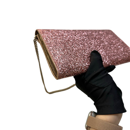 Used JIMMY CHOO Glitter Glitter Bag Clutch Pink