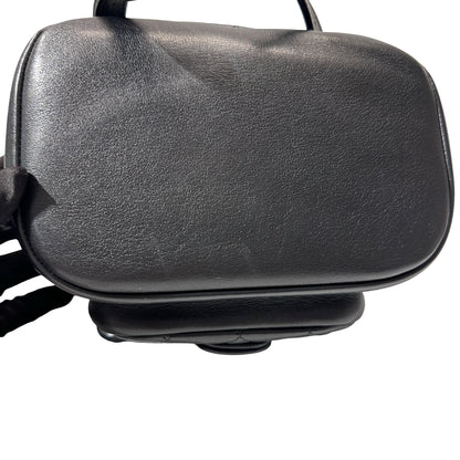 Used Chanel Calfskin Leather Small Duma Backpack Black GHW