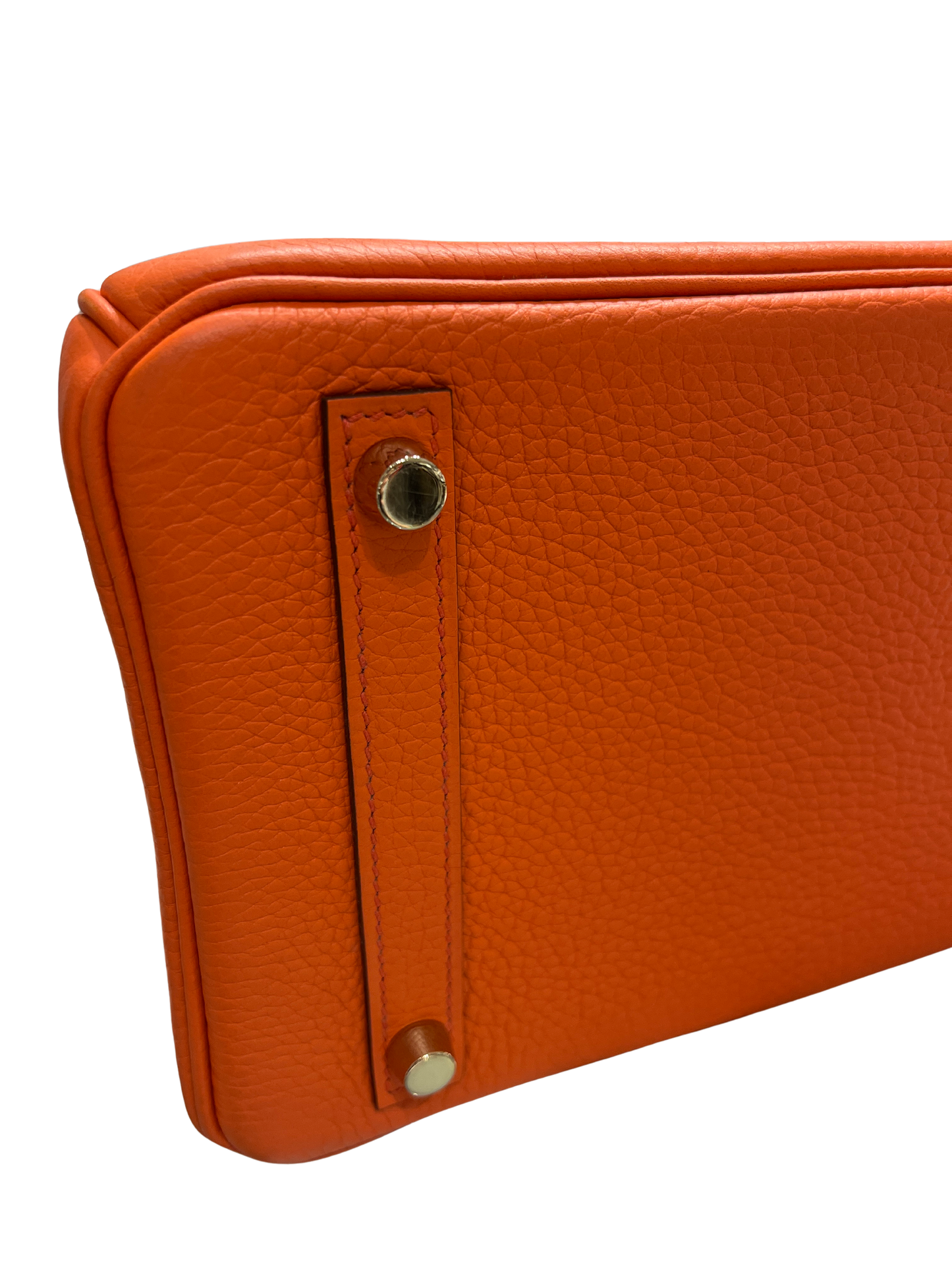 Used HERMES Togo Birkin Handbag Orange