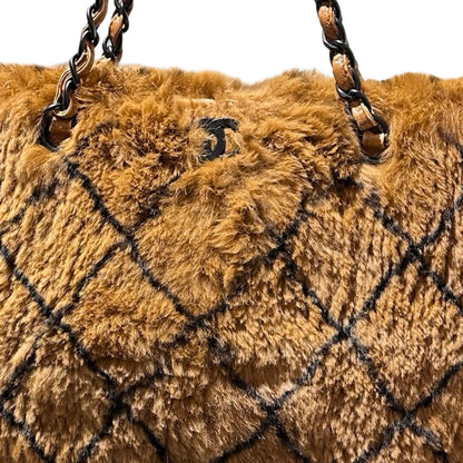 Used CHANEL Vintage Handbag Brown Black