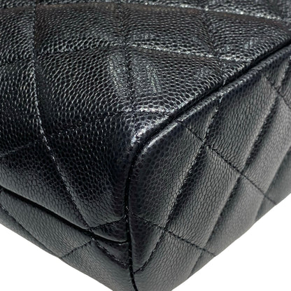 CHANEL HOBO BLACK CAVIAR GHW CHAIN SHOULDER BAG [3000582]