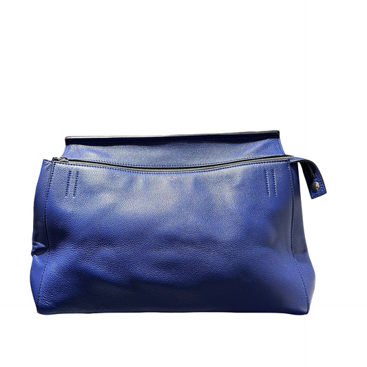 Used CÉLINE Edge Handbag Navy Blue PHW