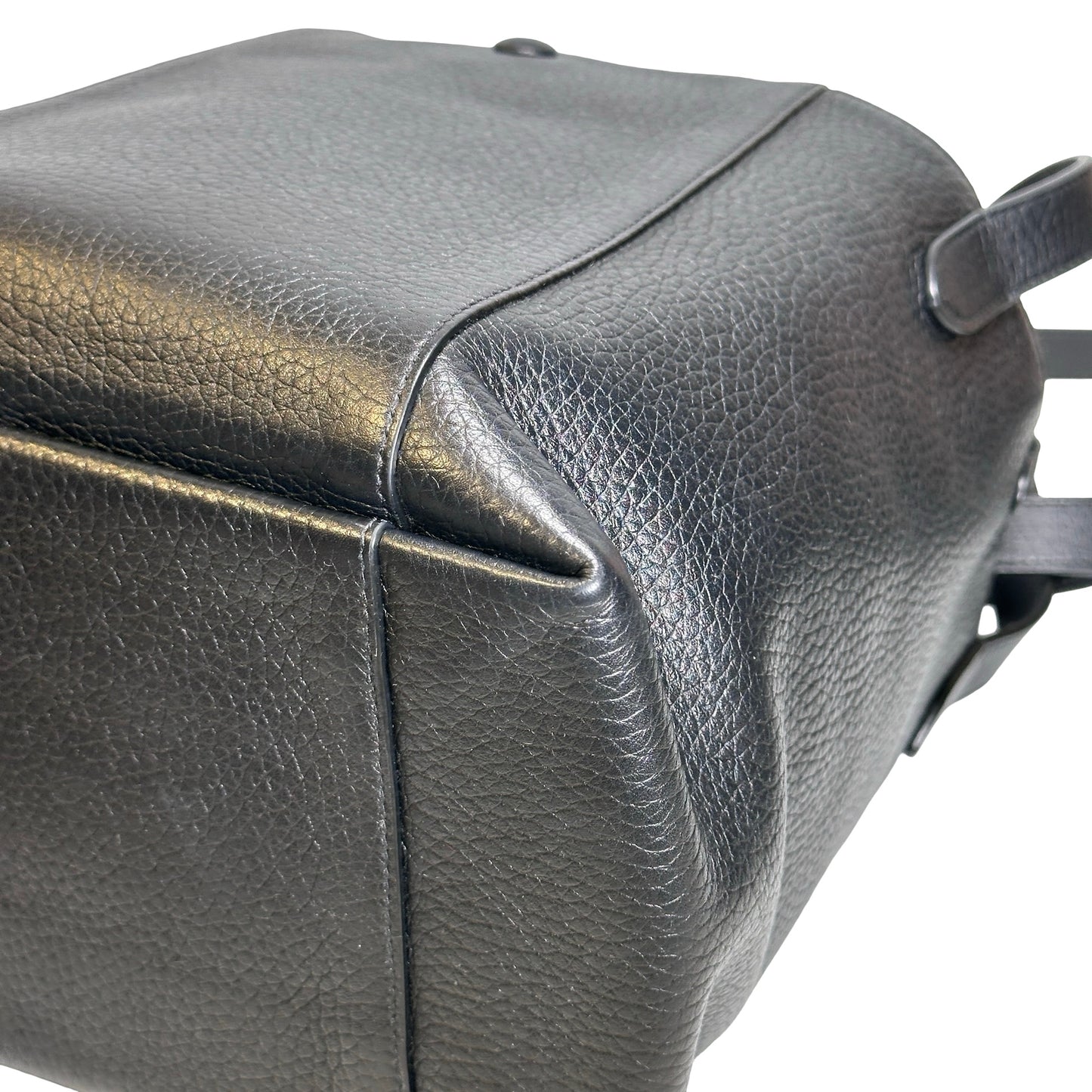Used DIOR Grained Calfskin C'est Dior Bucket Bag Black GHW