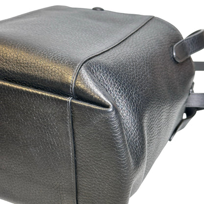 Used DIOR Grained Calfskin C'est Dior Bucket Bag Black GHW