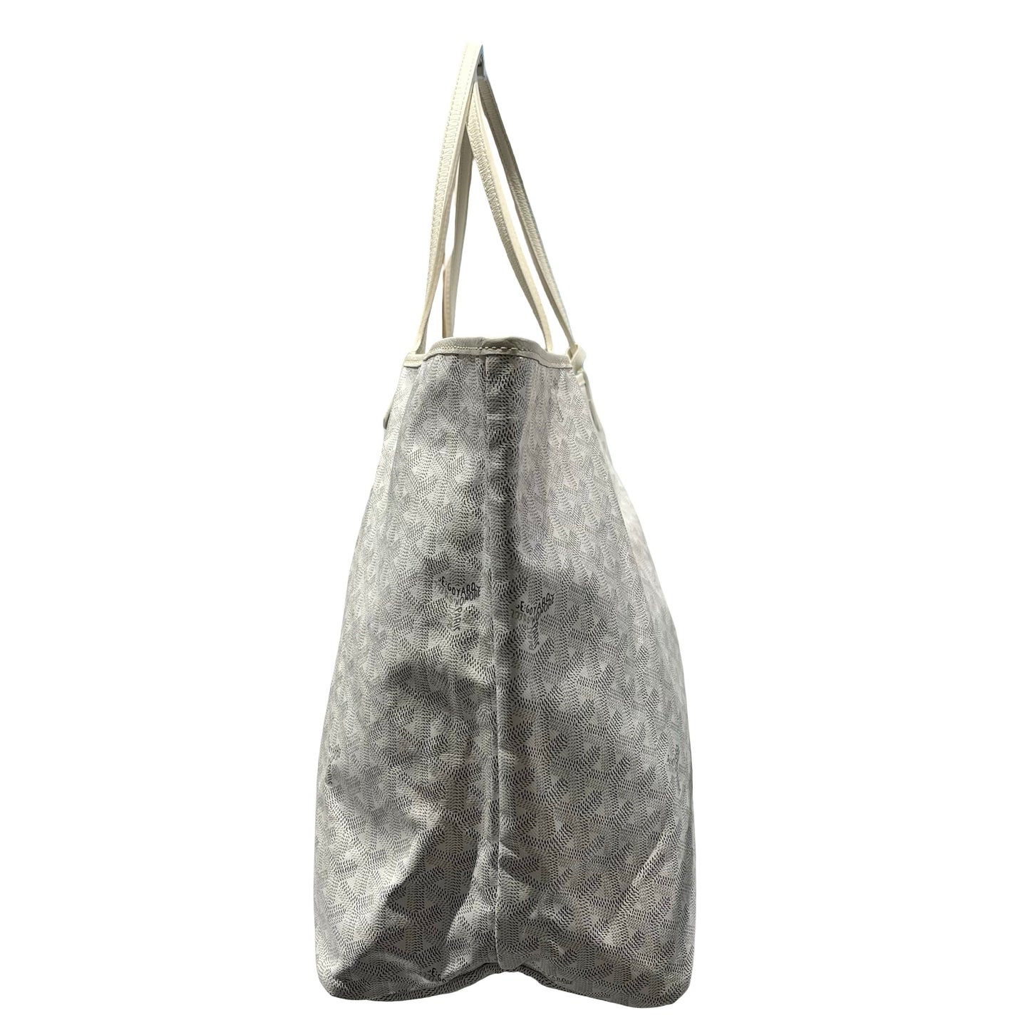 Used GOYARD Canvas Tote GM Tote Bag White PHW