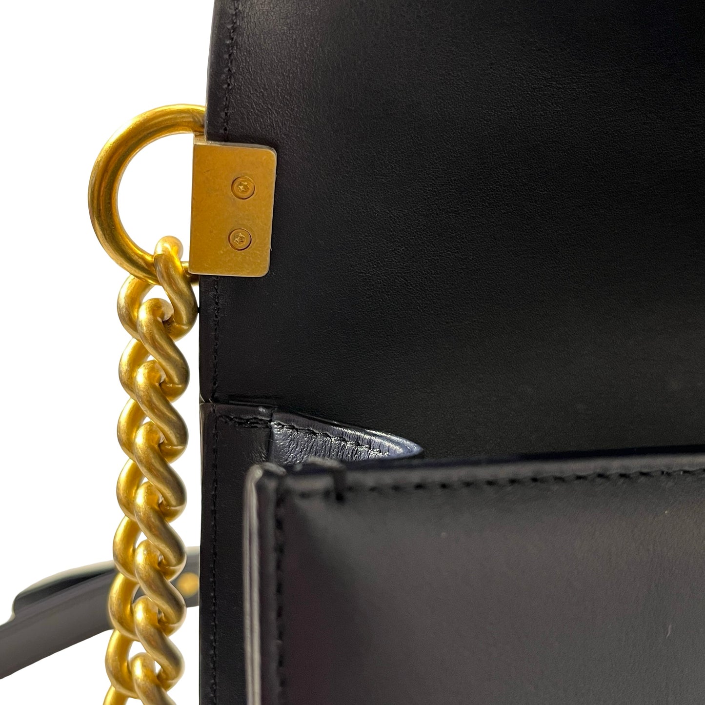Used CHANEL Lambskin Leather Boy 25 Cross Body Bag