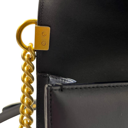 Used CHANEL Lambskin Leather Boy 25 Cross Body Bag
