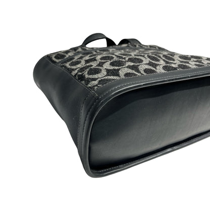 COACH BLACK CANVAS HAND BAG [3000664]