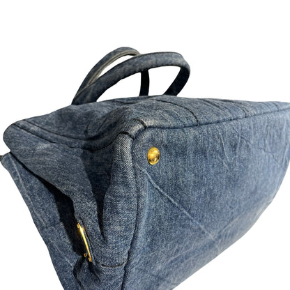 PRADA CANAPA HANDBAG DENIM GHW [3001064]