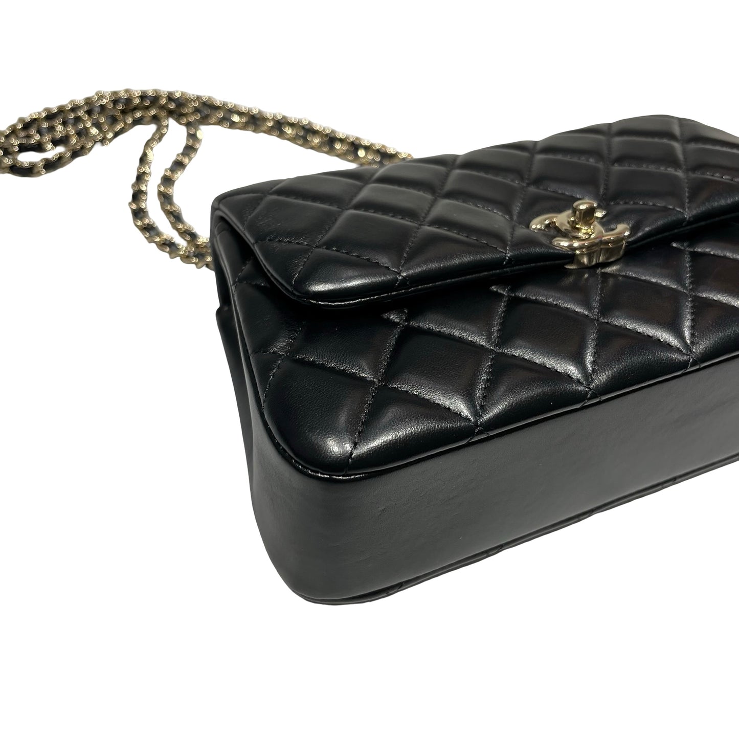 Used CHANEL Cross Body Bag Black GHW
