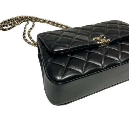 Used CHANEL Cross Body Bag Black GHW