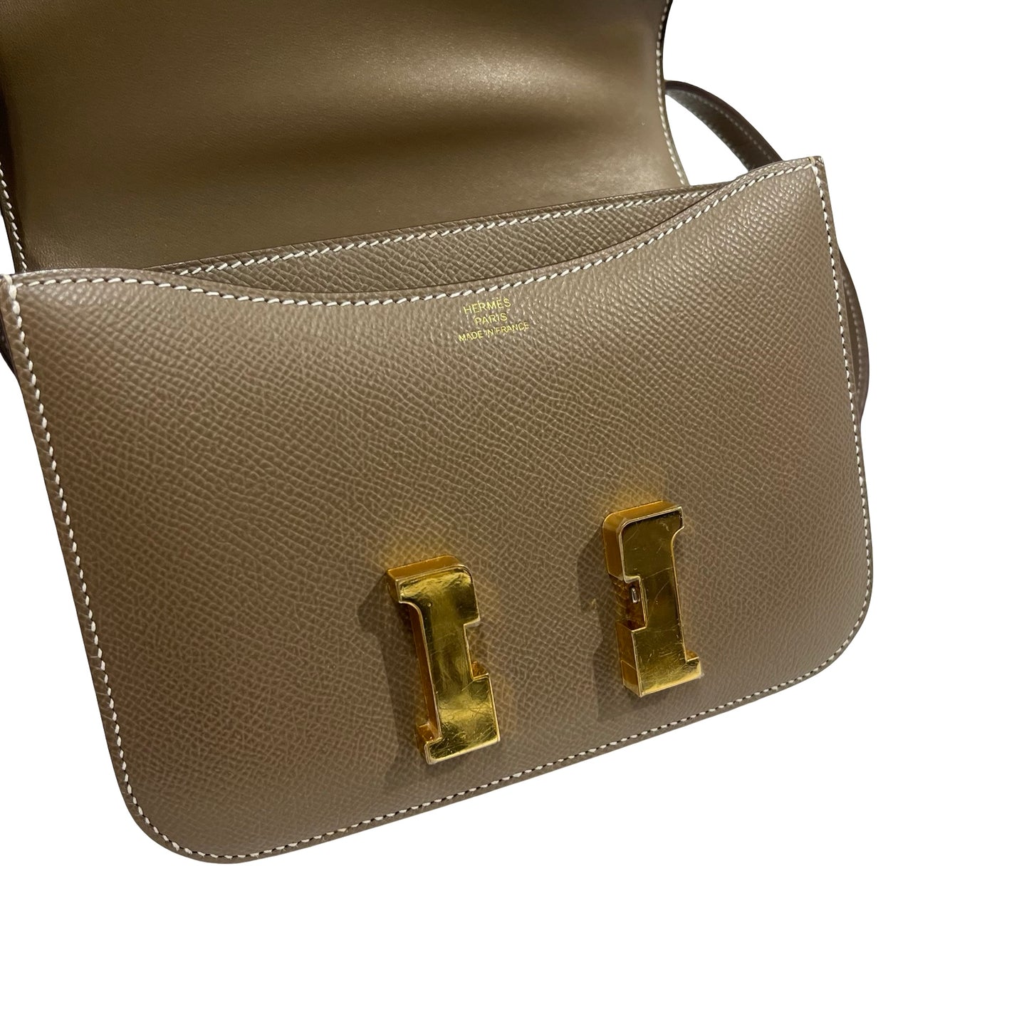 Used HERMES Epsom Constance Cross body bag Etoupe
