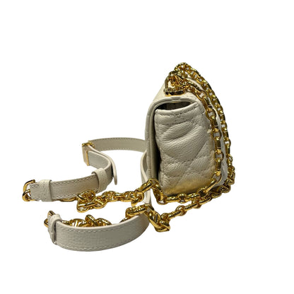 Used DIOR Cross Body Bag White GHW