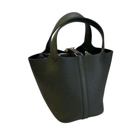 Used HERMES TC Picotin 18 Handbag Dark Green
