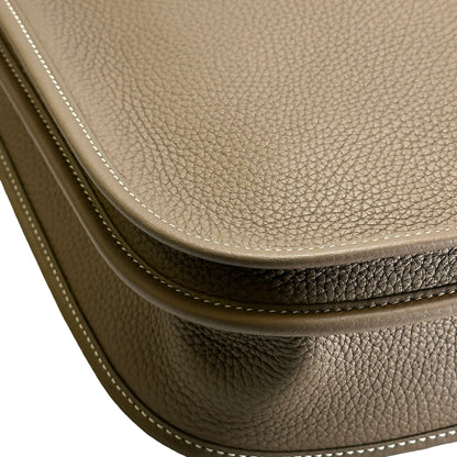 Brand New HERMES Clemence Evelyne 29 Shoulder Bag Etoupe PHW