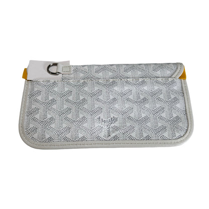 Used GOYARD Canvas Hobo Bag Shoulder Bag White PHW