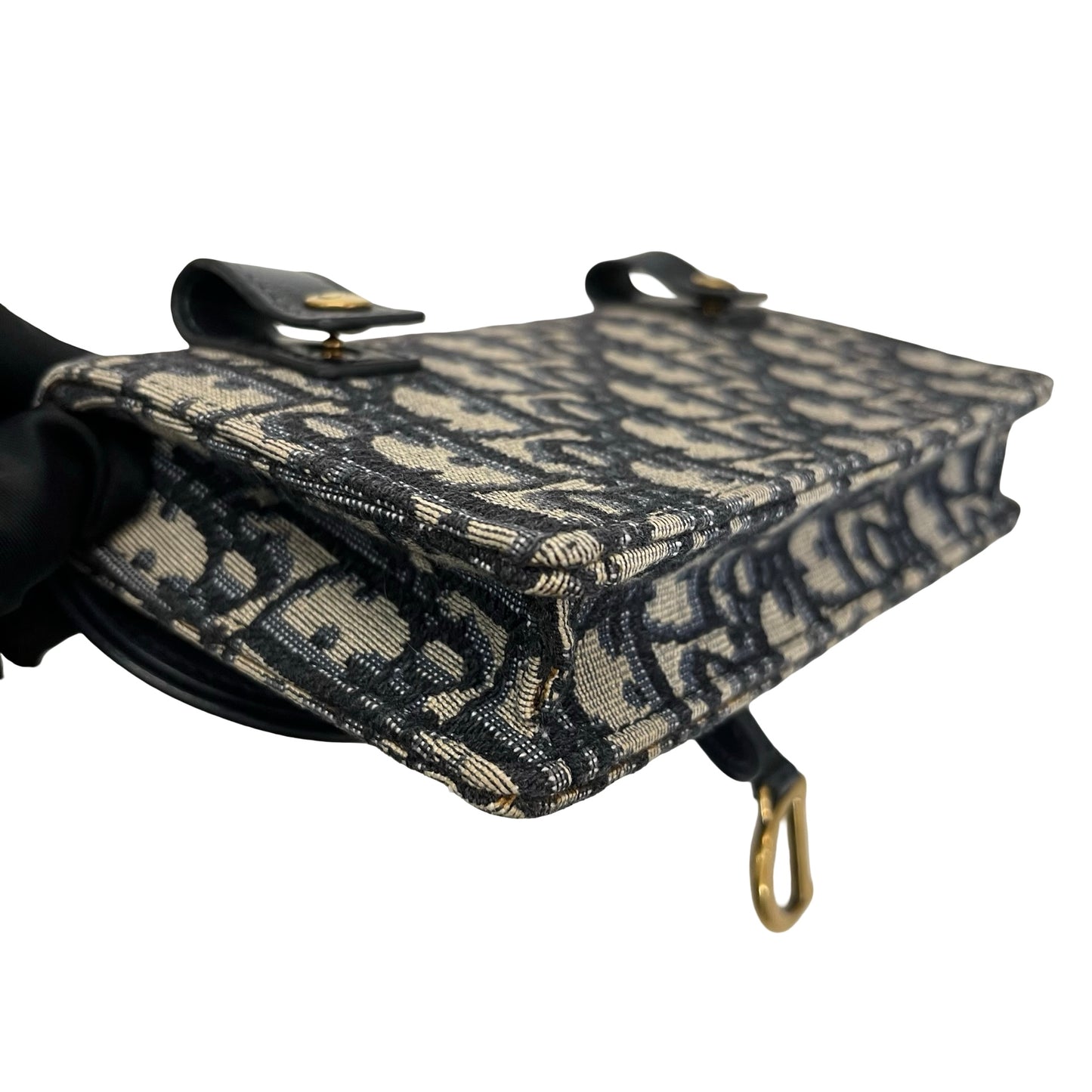 Used DIOR Belt bag Navy Beige GHW