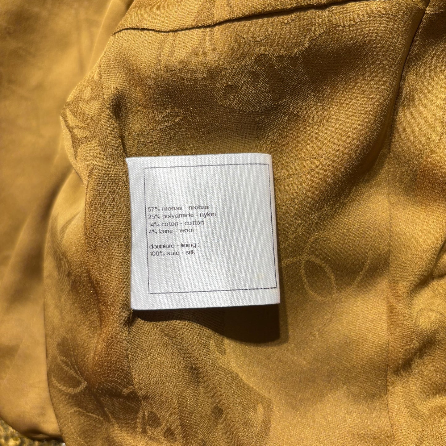 CHANEL YELLOW CROPPED TWEED JACKET [3000262]