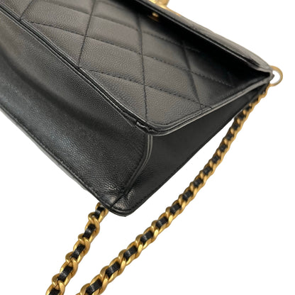 Used Chanel Caviar 23A Backpack Black GHW
