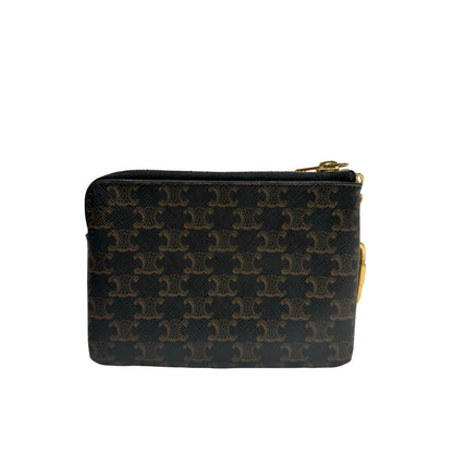 Used CELINE Card case Brown GHW