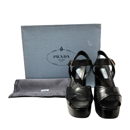 Used PRADA High Heels Shoes Black PHW