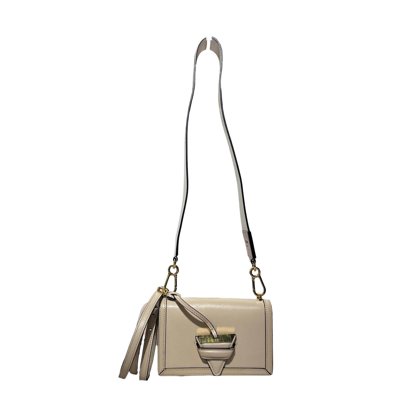 Used LOEWE Barcelona mini Cross Body Bag Beige GHW