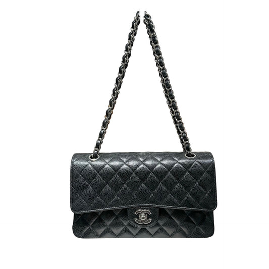 CHANEL CF25 BLACK CAVIAR PHW [3000608]