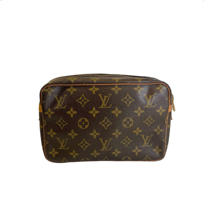 Used LOUIS VUITTON Monogram Canvas Monogram Trocadero Crossbody Bag Brown