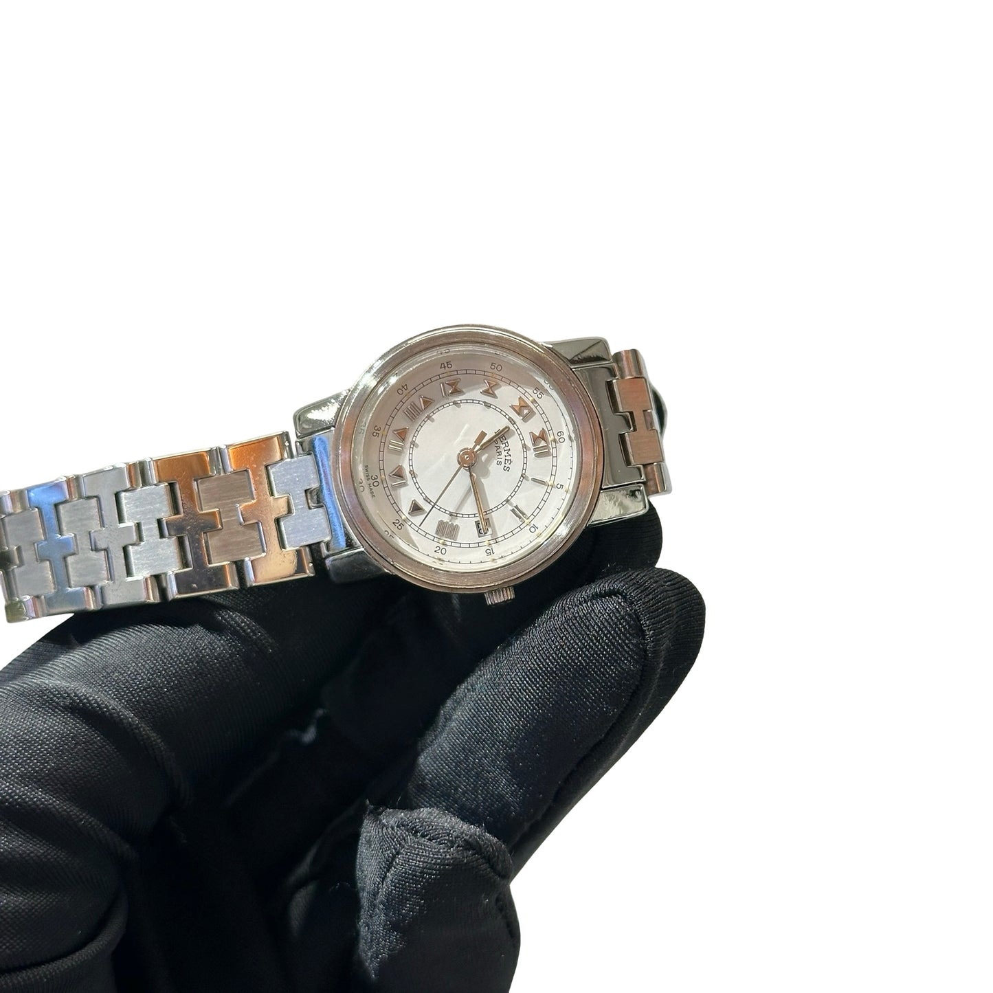 Used HERMÈS Watch Watch Silver