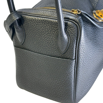 Used HERMES Tc Lindy 26 Shoulder Bag Black Ghw