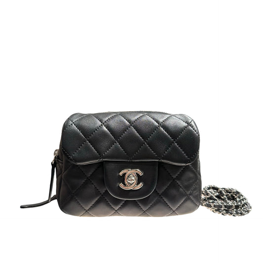 CHANEL MINI DOUBLE POUCH BAG [3000442]