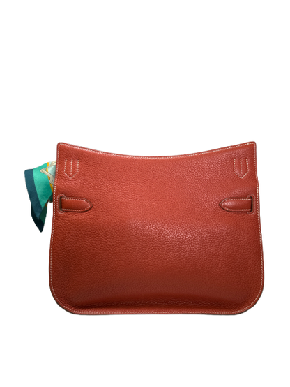 Used HERMES Clemence Jypsiere 28 Shoulder Bag Red PHW