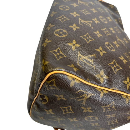 Used LOUIS VUITTON Monogram Canvas Speedy 30 Handbag Brown GHW