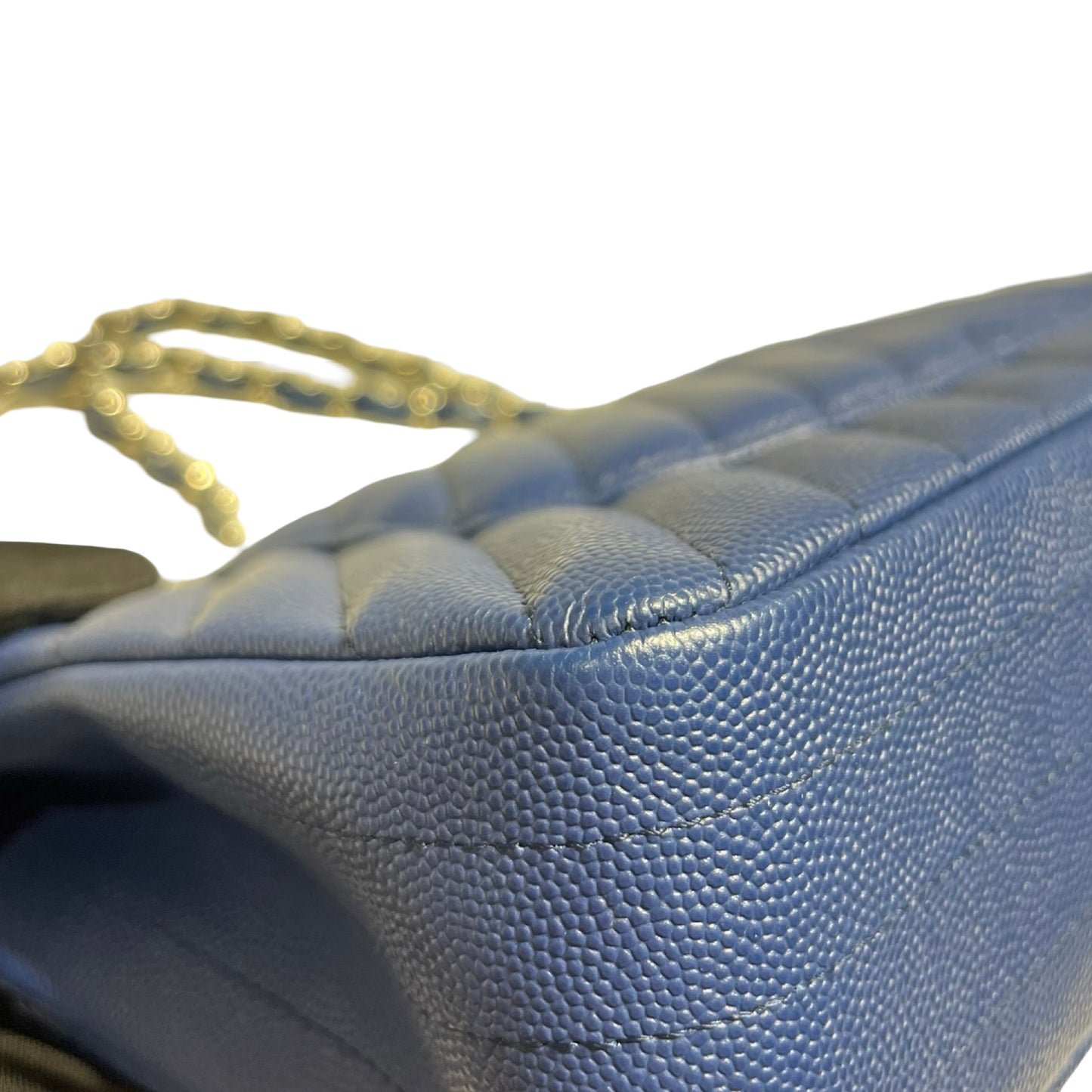 CHANEL CF25 V LINE CAVIAR BLUE [3000543]