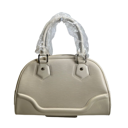 Used LOUIS VUITTON Epi Epi Montaigne PM Handbag White
