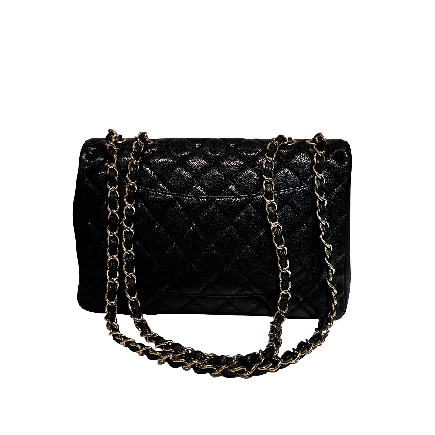 Used CHANEL Classic Flap Shoulder Bag Black GHW