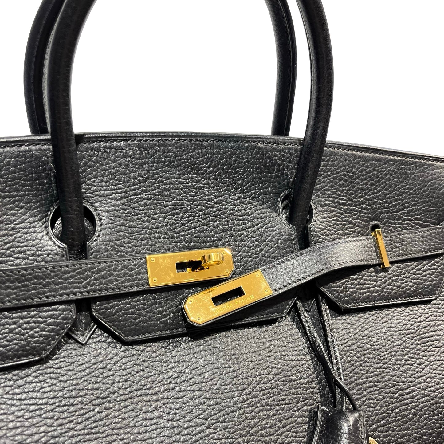 Used HERMES Togo Birkin Handbag Black