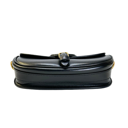 Used DIOR Leather Bobby Crossbody Bag Black GHW