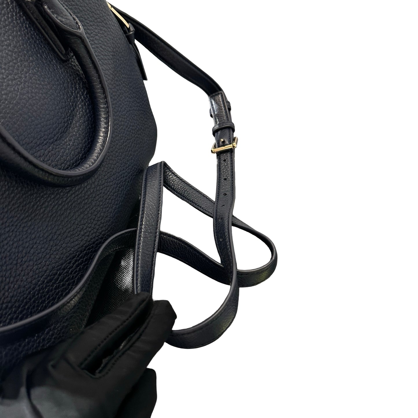 Used TORY BURCH Two way shoulder Shoulder Bag Navy Blue GHW
