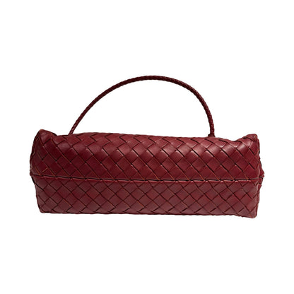 BOTTEGA VENETA RED LEATHER SHOULDER POUCH [3000655]