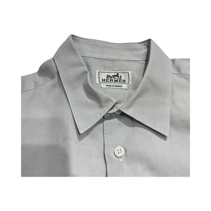 HERMES EMBROIDERED GREY SHIRT [20000285]