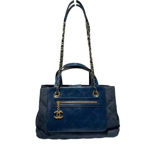 Calf Skin,Denim  Two Way Shoulder Bag [101562]