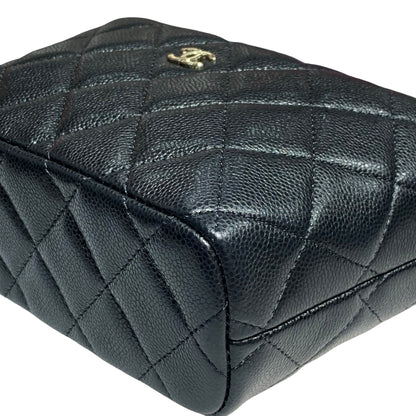 CHANEL HOBO BLACK CAVIAR GHW CHAIN SHOULDER BAG [3000582]