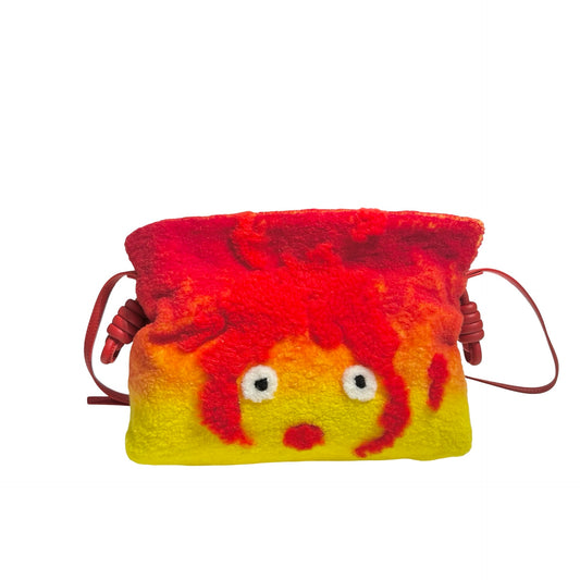 LOEWE X HOWL'S MOVING CASTLE CALCIFER SHEARLING FLAMENCO [20004216]