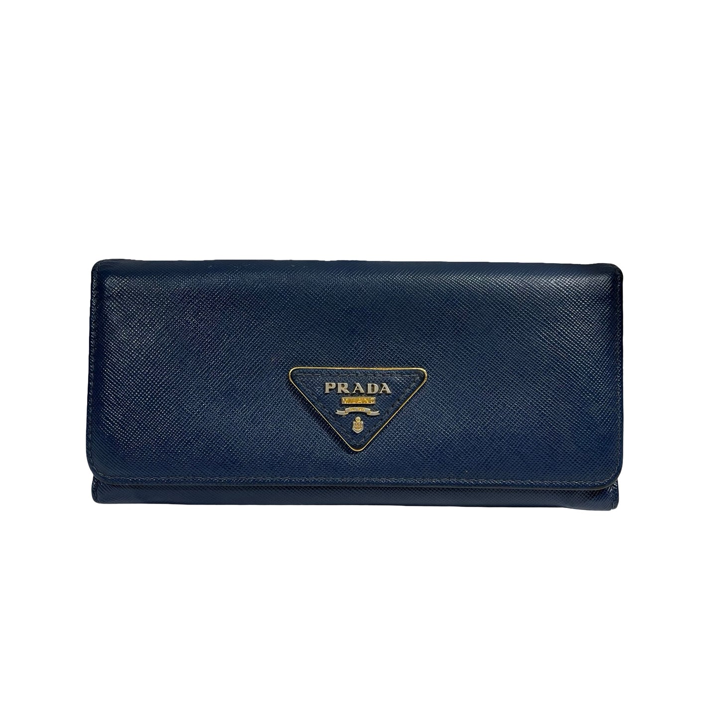 PRADA LONG WALLET BLUE GHW [3001093]