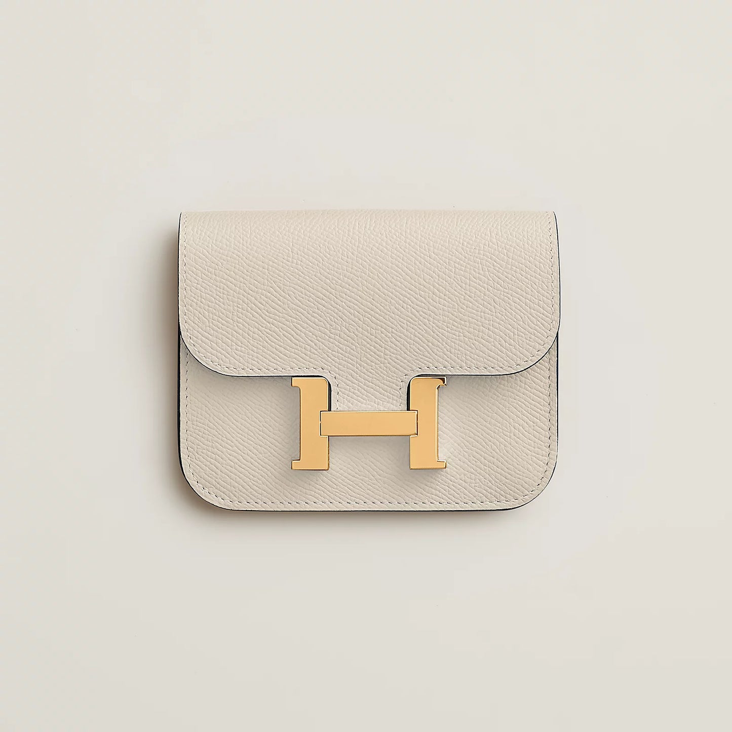 HERMES CONSTANCE SLIM WALLET WHITE GHW [20004215]