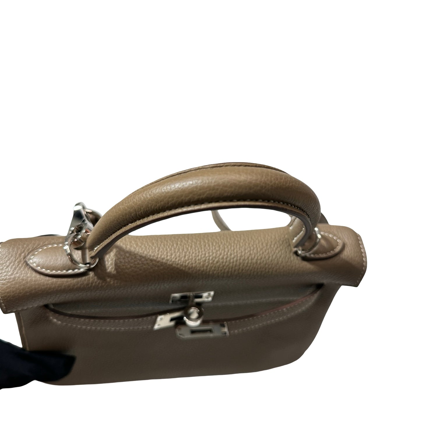 Used HERMÈS Kelly 25 Two Way Shoulder Bag Etoupe (18) PHW
